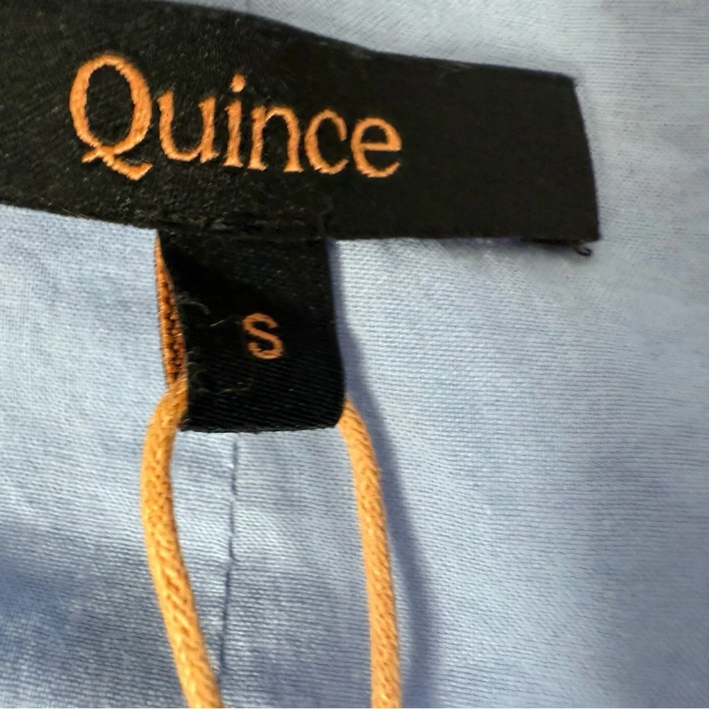 Quince 100% European Linen Vest Blue Small S NEW 1689 - Picture 2 of 5